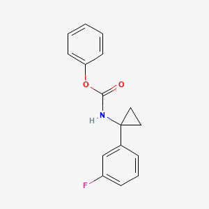 molecular formula C16H14FNO2 B13435631 Phenyl (1-(3-fluorophenyl)cyclopropyl)carbamate 