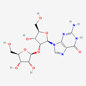 2-amino-9-[(2R,3R,4R,5R)-3-[(2S,3R,4S,5R)-3,4-dihydroxy-5-(hydroxymethyl)oxolan-2-yl]oxy-4-hydroxy-5-(hydroxymethyl)oxolan-2-yl]-1H-purin-6-one