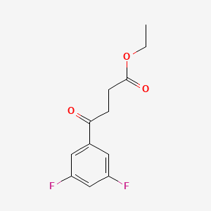 molecular formula C12H12F2O3 B1343568 Ethyl 4-(3,5-difluorophenyl)-4-oxobutyrate CAS No. 898752-34-6