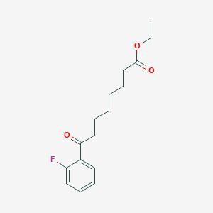 molecular formula C16H21FO3 B1343572 Ethyl 8-(2-fluorophenyl)-8-oxooctanoate CAS No. 898753-44-1