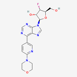 (2R,3S,4S,5R)-4-fluoro-5-(hydroxymethyl)-2-[6-(6-morpholin-4-ylpyridin-3-yl)purin-9-yl]oxolan-3-ol