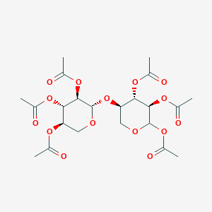 4-O-(2,3,4-Tri-O-acetyl-beta-D-xylopyranosyl)-D-xylopyranose Triacetate; (3R,4S,5R)-5-(((2S,3R,4S,5R)-3,4,5-Triacetoxytetrahydro-2H-pyran-2-yl)oxy)tetrahydro-2H-pyran-2,3,4-triyl Triacetate