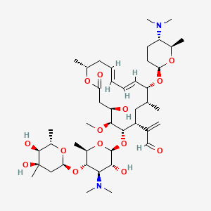 [9(2R,5S,6R)]-9-O-[5-(Dimethylamino)tetrahydro-6-methyl-2H-pyran-2-yl]-3-O-methyl-17-methylene-leucomycin V