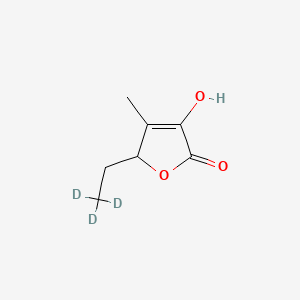 molecular formula C7H10O3 B13435795 5-Ethyl-3-hydroxy-4-methyl-2(5H)-furanone-d3 