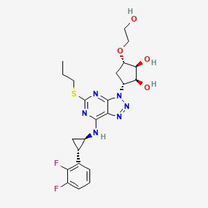 (1S,2S,3R,5S)-3-[7-[[(1R,2S)-2-(2,3-difluorophenyl)cyclopropyl]amino]-5-(propylthio)-3H-1,2,3-triazolo[4,5-d]pyrimidin-3-yl]-5-(2-hydroxyethoxy)-1,2-cyclopentanediol