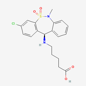 molecular formula C19H21ClN2O4S B13435858 (R)-Pentanoic Acid Tianeptine 