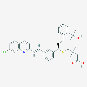 4-[(1R)-1-[3-[(E)-2-(7-chloroquinolin-2-yl)ethenyl]phenyl]-3-[2-(2-hydroxypropan-2-yl)phenyl]propyl]sulfanyl-3,3-dimethylbutanoic acid