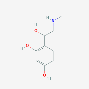 molecular formula C9H13NO3 B13435936 4-[1-Hydroxy-2-(methylamino)ethyl]benzene-1,3-diol 