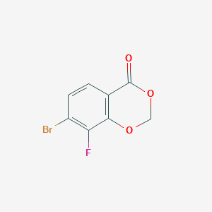 molecular formula C8H4BrFO3 B13435942 7-Bromo-8-fluoro-4H-benzo[d][1,3]dioxin-4-one 