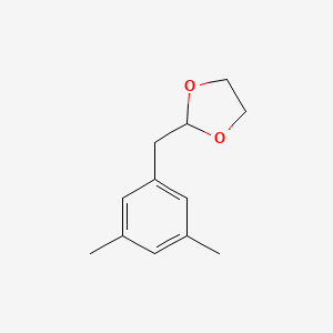 molecular formula C12H16O2 B1343599 3,5-二甲基-1-(1,3-二氧戊环-2-基甲基)苯 CAS No. 898759-42-7