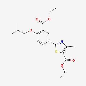 molecular formula C20H25NO5S B13436003 2,5-Ethyl Acetate Febuxostat 