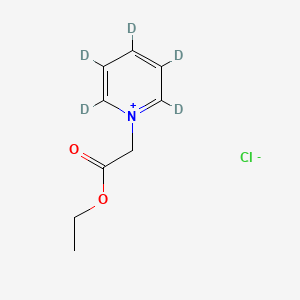 molecular formula C9H12ClNO2 B13436011 Ethyl 2-(2,3,4,5,6-pentadeuteriopyridin-1-ium-1-yl)acetate;chloride 