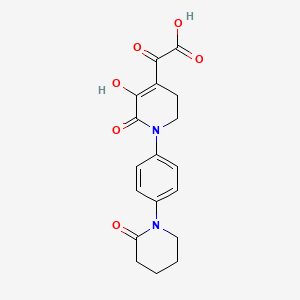 molecular formula C18H18N2O6 B13436028 2-[5-Hydroxy-6-oxo-1-[4-(2-oxopiperidin-1-yl)phenyl]-2,3-dihydropyridin-4-yl]-2-oxoacetic acid 