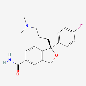 molecular formula C20H23FN2O2 B13436036 Escitalopram Amide 