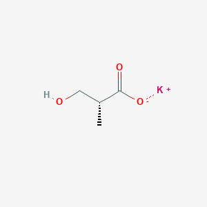 molecular formula C4H7KO3 B13436072 (R)-3-Hydroxyisobutyric Acid Potassium Salt 