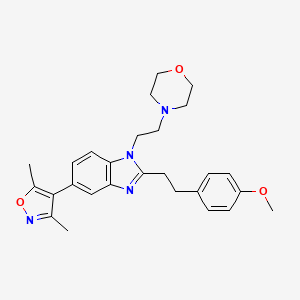 5-(3,5-Dimethyl-1,2-Oxazol-4-Yl)-2-[2-(4-Methoxyphenyl)ethyl]-1-[2-(Morpholin-4-Yl)ethyl]-1h-Benzimidazole