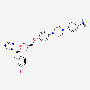 4-[[4-[4-(4-Aminophenyl)-1-piperazinyl]phenoxy]methyl]-2,5-anhydro-1,3,4-trideoxy-2-C-(2,4-difluorophenyl)-1-(1H-1,2,4-triazol-1-yl)-D-threo-pentitol