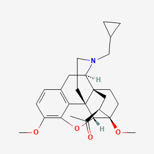 molecular formula C26H33NO4 B13436147 1-[(5a,7a)-17-(Cyclopropylmethyl)-4,5-epoxy-18,19-dihydro-3,6-dimethoxy-6,14-ethenomorphinan-7-yl]ethanone 