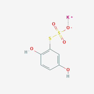 molecular formula C6H5KO5S2 B1343619 potassium S-(2,5-dihydroxyphenyl) thiosulfate CAS No. 88891-36-5