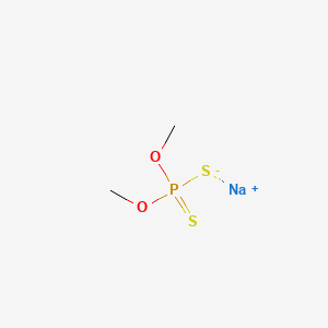 molecular formula C2H6NaO2PS2 B1343621 Phosphorodithioic acid, O,O-dimethyl ester, sodium salt CAS No. 26377-29-7