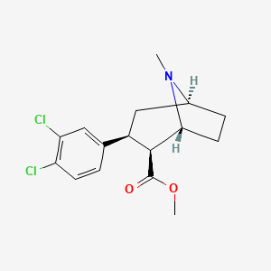 Methyl 3-(3,4-dichlorophenyl)-8-methyl-8-azabicyclo(3.2.1)octane-2-carboxylate