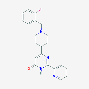 6-(1-(2-Fluorobenzyl)piperidin-4-yl)-2-(pyridin-2-yl)pyrimidin-4(1H)-one