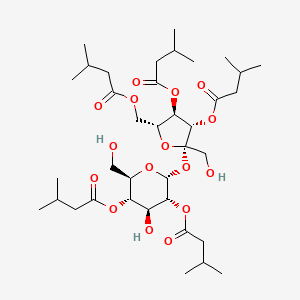 molecular formula C37H62O16 B13436306 2,4,3',4',6'-Penta-O-(3-methylbutanoyl)sucrose 