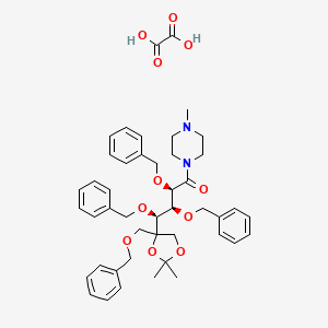 (2R,3S,4S)-4-[2,2-dimethyl-4-(phenylmethoxymethyl)-1,3-dioxolan-4-yl]-1-(4-methylpiperazin-1-yl)-2,3,4-tris(phenylmethoxy)butan-1-one;oxalic acid