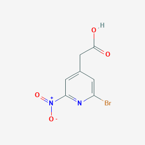 molecular formula C7H5BrN2O4 B13436345 (2-Bromo-6-nitropyridin-4-YL)acetic acid 