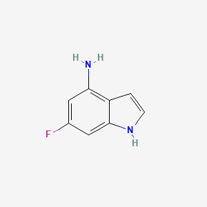 molecular formula C8H7FN2 B1343636 6-Fluoro-1H-indol-4-amine CAS No. 885518-25-2