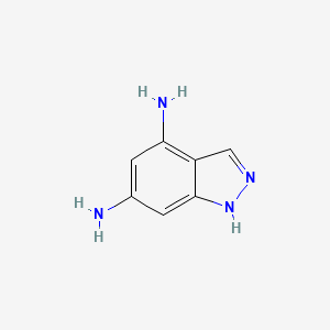 molecular formula C7H8N4 B1343637 1H-吲唑-4,6-二胺 CAS No. 885518-52-5