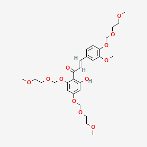 (E)-1-[2-hydroxy-4,6-bis(2-methoxyethoxymethoxy)phenyl]-3-[3-methoxy-4-(2-methoxyethoxymethoxy)phenyl]prop-2-en-1-one