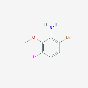 molecular formula C7H7BrINO B13436407 6-Bromo-3-iodo-2-methoxyaniline 