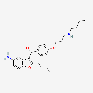 molecular formula C26H34N2O3 B13436417 Dronedarone Impurity 1 