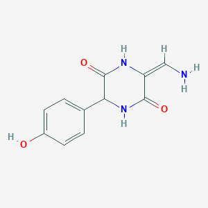 3-(Aminomethylene)-6-(4-hydroxyphenyl)piperazine-2,5-dione