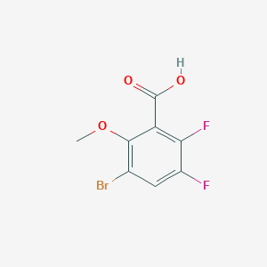 molecular formula C8H5BrF2O3 B13436429 3-Bromo-5,6-difluoro-2-methoxybenzoic acid 