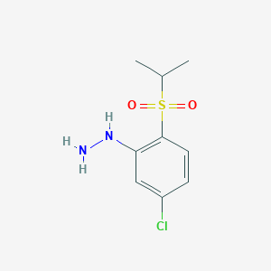 molecular formula C9H13ClN2O2S B13436464 [5-Chloro-2-[(isopropylsulfonyl]phenyl]-hydrazine 