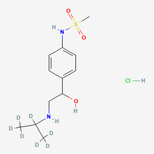 molecular formula C12H21ClN2O3S B13436470 N-[4-[2-(1,1,1,2,3,3,3-heptadeuteriopropan-2-ylamino)-1-hydroxyethyl]phenyl]methanesulfonamide;hydrochloride 