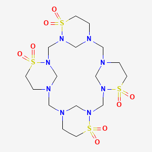 molecular formula C16H32N8O8S4 B13436471 4lambda6,12lambda6,16lambda6,24lambda6-Tetrathia-1,3,7,9,13,15,19,21-octazapentacyclo[19.3.1.13,7.19,13.115,19]octacosane 4,4,12,12,16,16,24,24-octaoxide 