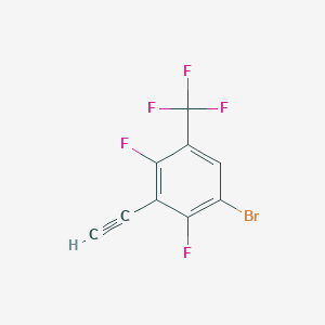 molecular formula C9H2BrF5 B13436485 3-Bromo-2,6-difluoro-5-(trifluoromethyl)phenylacetylene 