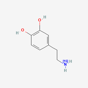 molecular formula C8H11NO2 B13436495 Dopamine-15N 