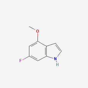 molecular formula C9H8FNO B1343650 6-氟-4-甲氧基-1H-吲哚 CAS No. 885521-02-8