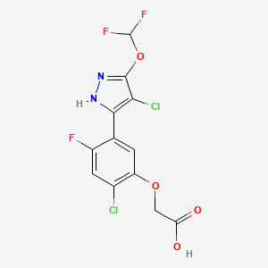 2-[2-Chloro-5-[4-chloro-5-(difluoromethoxy)-1H-pyrazol-3-yl]-4-fluorophenoxy]acetic Acid