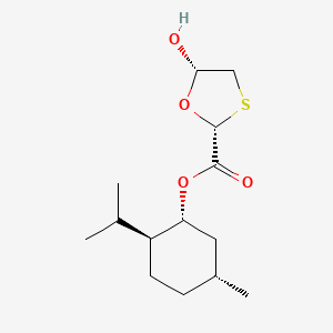 molecular formula C14H24O4S B13436511 (1R,2S,5R)-2-Isopropyl-5-methylcyclohexyl(2R,5S)-5-hydroxy-1,3-oxathiolane-2-carboxylate 