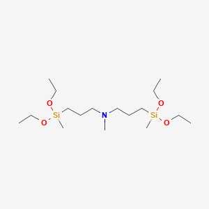 molecular formula C17H41NO4Si2 B13436517 3-[diethoxy(methyl)silyl]-N-[3-[diethoxy(methyl)silyl]propyl]-N-methylpropan-1-amine CAS No. 1632370-92-3