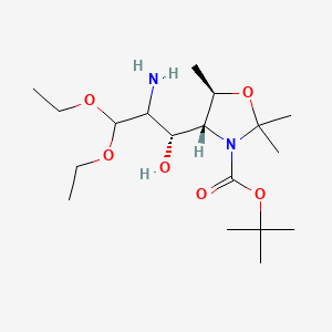 tert-butyl (4R,5R)-4-[(1R)-2-amino-3,3-diethoxy-1-hydroxypropyl]-2,2,5-trimethyl-1,3-oxazolidine-3-carboxylate