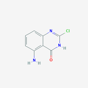 molecular formula C8H6ClN3O B13436604 5-Amino-2-chloroquinazolin-4(1H)-one 