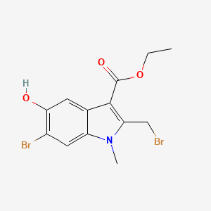 molecular formula C13H13Br2NO3 B13436611 4-[(Dedimethylamino)methyl-2-Bromomethyl-Arbidol 