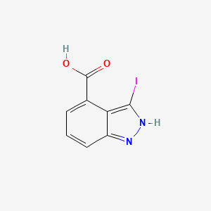 molecular formula C8H5IN2O2 B1343662 3-碘-1H-吲唑-4-羧酸 CAS No. 885520-80-9