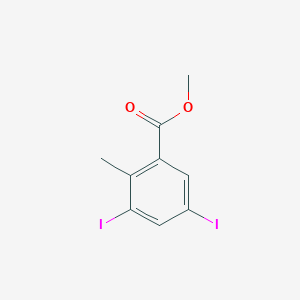 molecular formula C9H8I2O2 B13436647 3,5-Di iodo-2-methyl benzoic acid methyl ester 